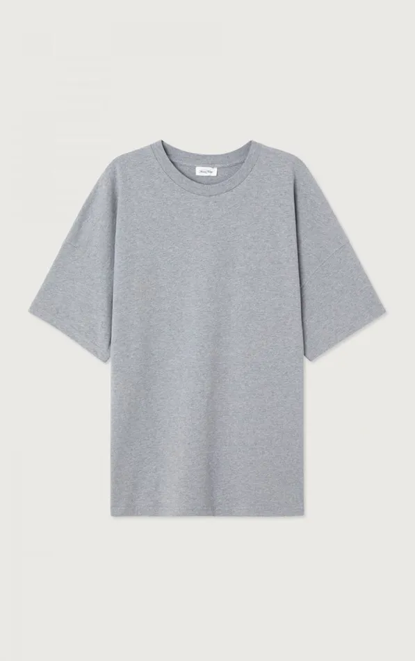 American Vintage Short Sleeve TShirts Men TShirt Fizvalley Heather Grey American Vintage Short Sleeve TShirts Men TShirt Fizvalley Heather Grey