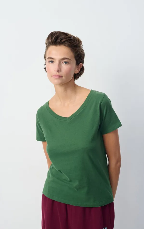 American Vintage Short Sleeve TShirts Women TShirt Gamipy Basil