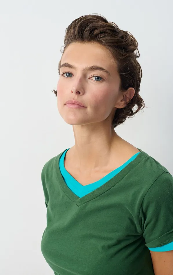 American Vintage Short Sleeve TShirts Women TShirt Gamipy Basil