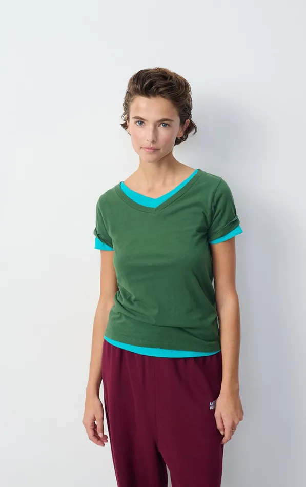 American Vintage Short Sleeve TShirts Women TShirt Gamipy Basil