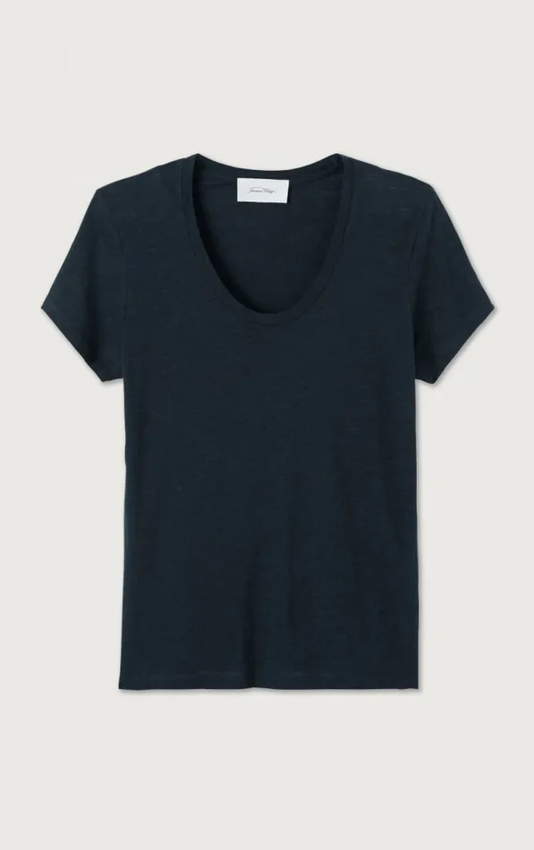 American Vintage Short Sleeve TShirts Women TShirt Jacksonville Navy American Vintage Short Sleeve TShirts Women TShirt Jacksonville Navy
