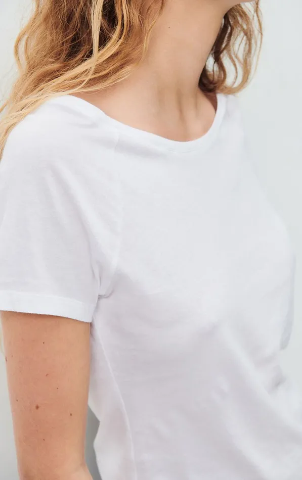 American Vintage Short Sleeve TShirts Women TShirt Xoubow White