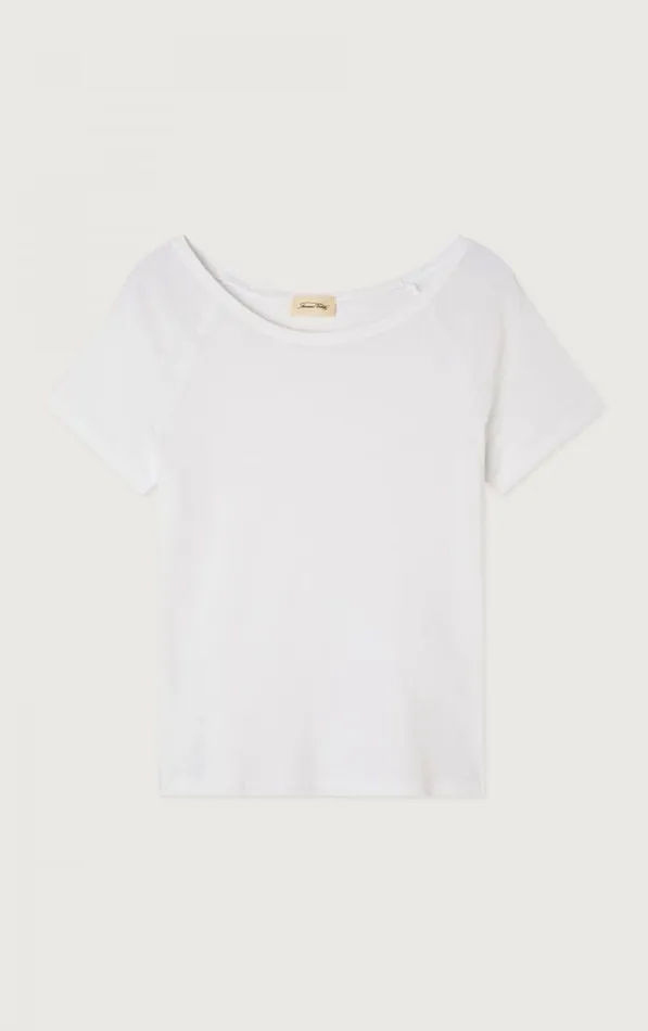 American Vintage Short Sleeve TShirts Women TShirt Xoubow White