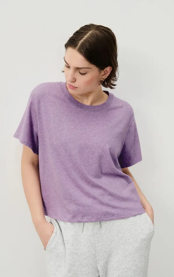 American Vintage Short Sleeve TShirts Women TShirt Ypawood Amethyst Melange