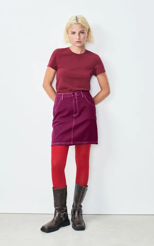 American Vintage Skirts Women Skirt Nyolow Overdyed Fuchsia American Vintage Skirts Women Skirt Nyolow Overdyed Fuchsia