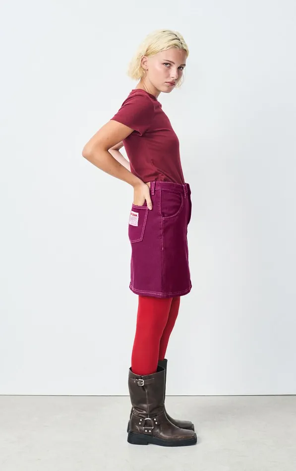 American Vintage Skirts Women Skirt Nyolow Overdyed Fuchsia American Vintage Skirts Women Skirt Nyolow Overdyed Fuchsia