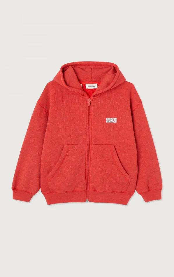 American Vintage Sweatshirts Kids Hoodie Doven Overdyed Chili Pepper American Vintage Sweatshirts Kids Hoodie Doven Overdyed Chili Pepper
