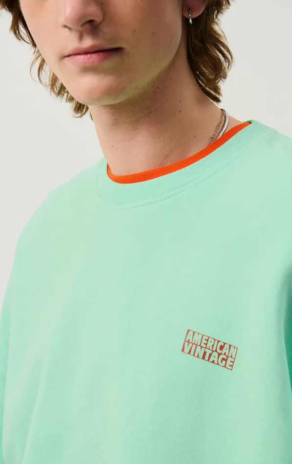 American Vintage Sweatshirts Men Sweatshirt Izubird Vintage Sea Green American Vintage Sweatshirts Men Sweatshirt Izubird Vintage Sea Green