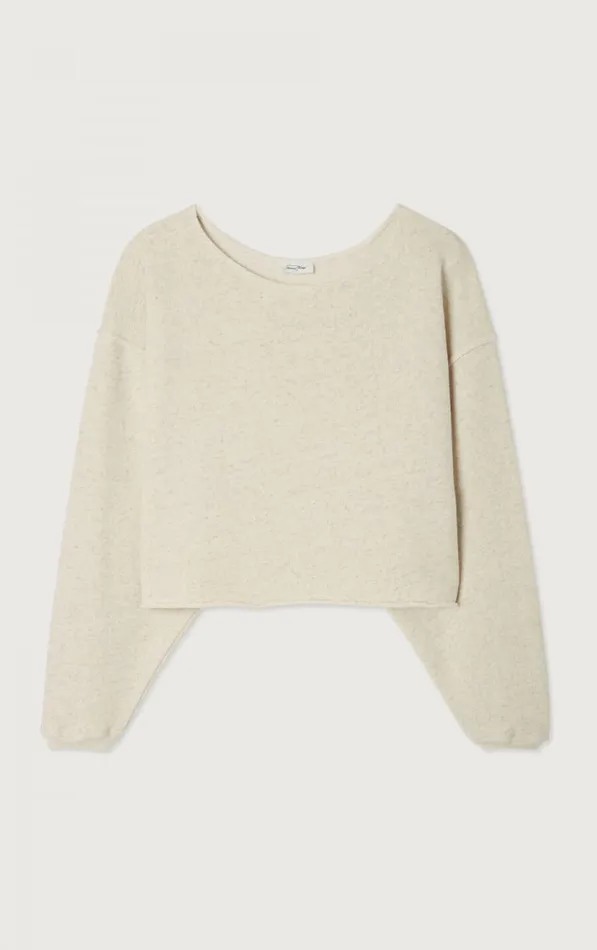 American Vintage Sweatshirts Women Sweatshirt Itonay Melange Ecru American Vintage Sweatshirts Women Sweatshirt Itonay Melange Ecru