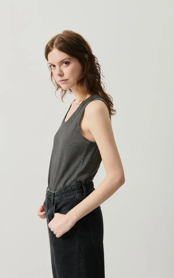 American Vintage Tops and Tanktops Women Tank Top Jacksonville Melange Charcoal