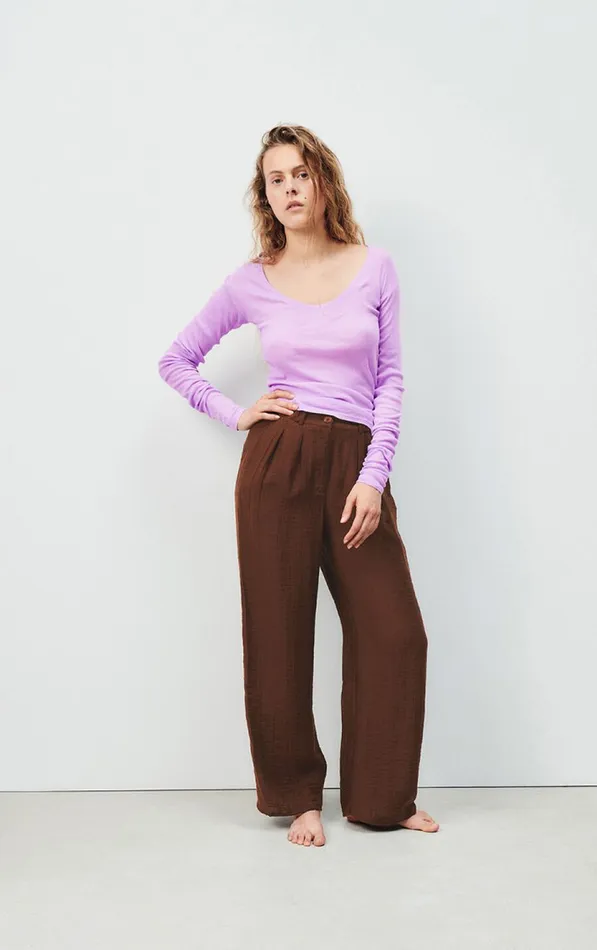American Vintage Trousers Women Trousers Detown Brownie American Vintage Trousers Women Trousers Detown Brownie