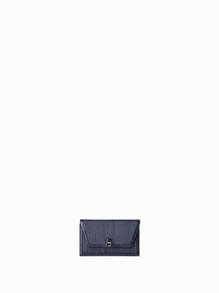Anouk Clutch Bag In Horsehair Fabric Blackgraphite Women Akris Shoulder Bags