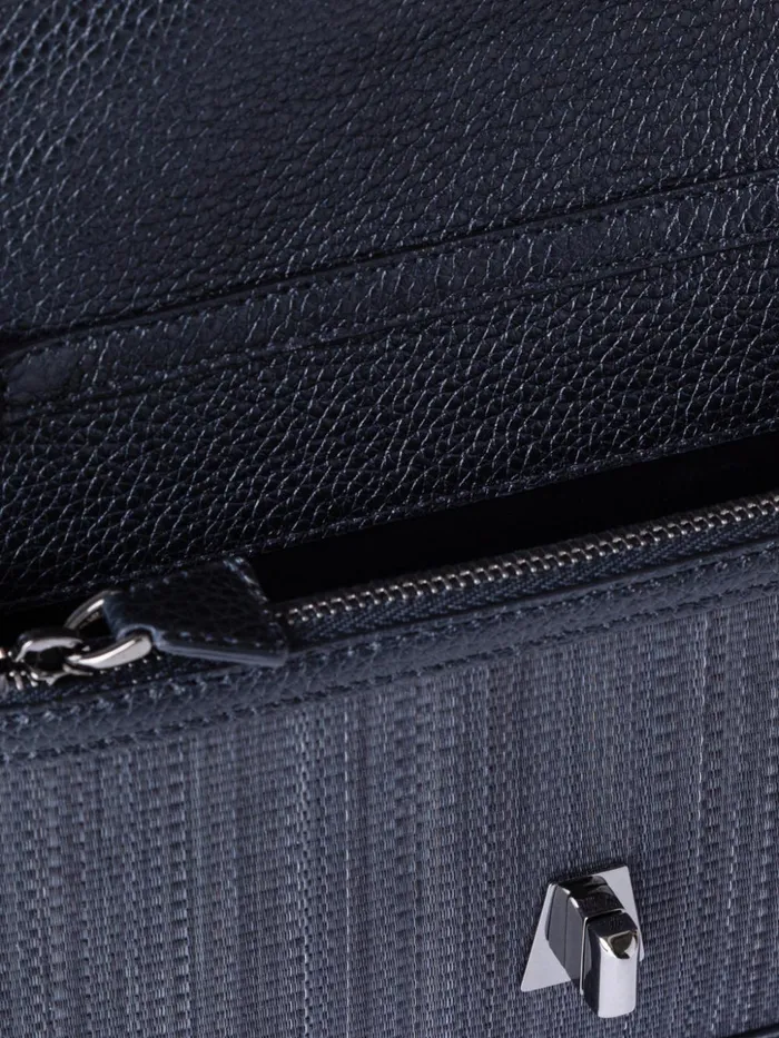 Anouk Clutch Bag In Horsehair Fabric Blackgraphite Women Akris Shoulder Bags
