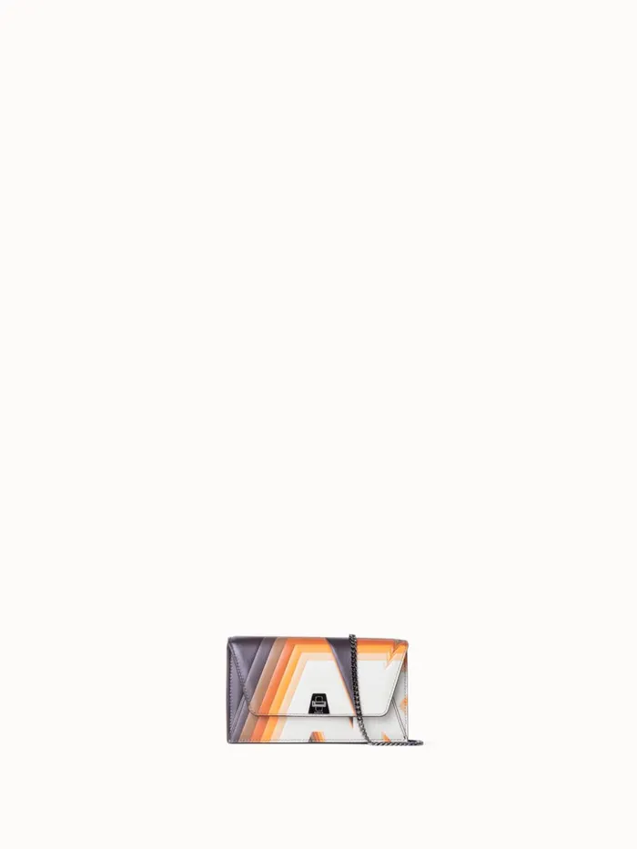 Anouk Clutch Bag In Leather With 3D Superimposed Letters Print Multicolor Women Akris Clutches Anouk Clutch Bag In Leather With 3D Superimposed Letters Print Multicolor Women Akris Clutches