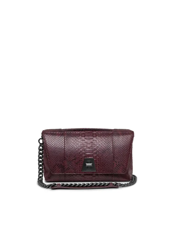 Anouk Day Bag In Python Leather With Adjustable Shoulder Strap Burgundy Women Akris Crossbody Bags Anouk Day Bag In Python Leather With Adjustable Shoulder Strap Burgundy Women Akris Crossbody Bags