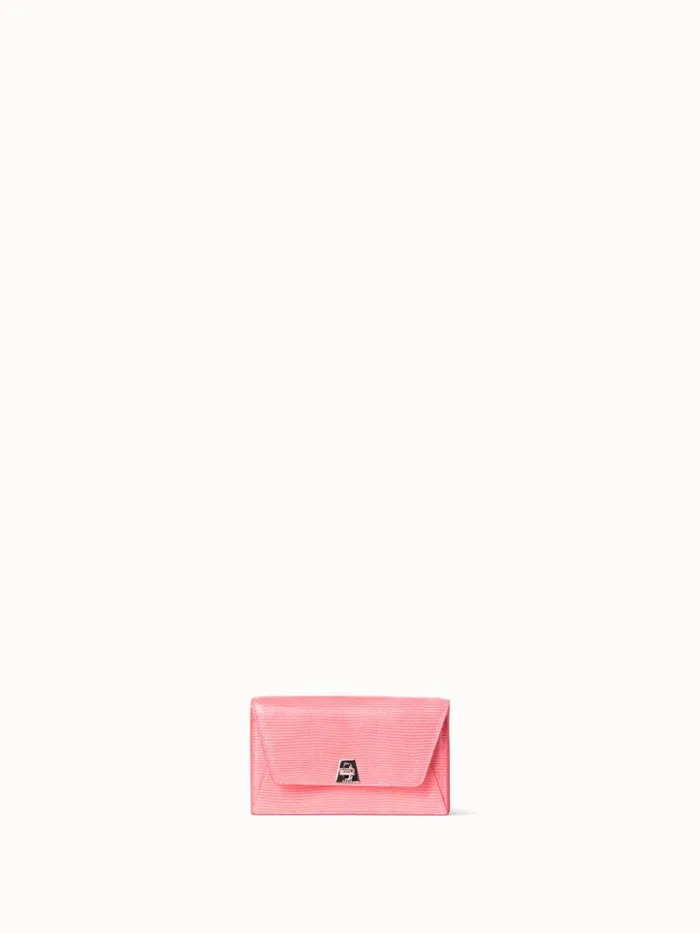 Anouk Envelope Bag In Lamb Skin Nubuck With Shiny Lizard Finish Blossom Women Akris Shoulder Bags