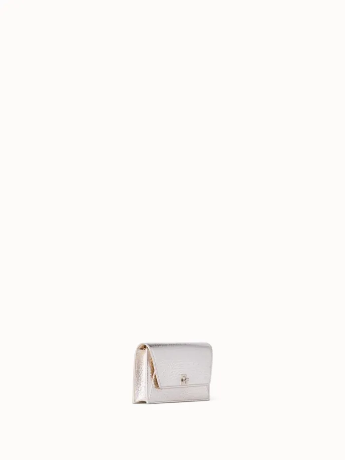 Anouk Envelope In Hammered Leather Stucco Met Women Akris Crossbody Bags