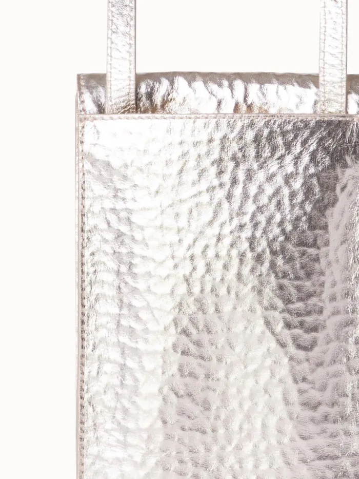 Anouk Phone Pouch In Hammered Leather Stucco Met Women Akris Mini Bags
