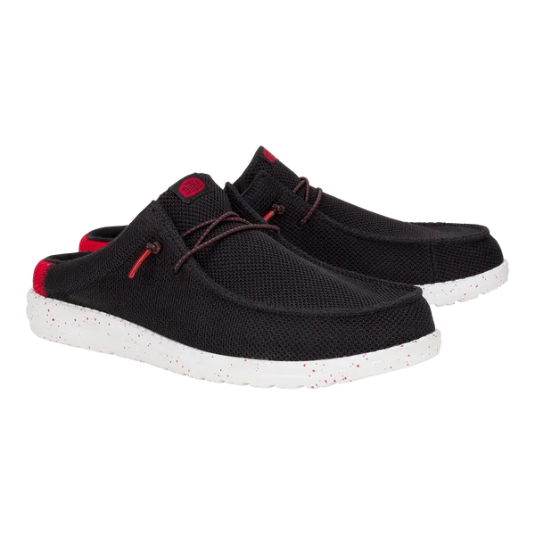 Apparel heydude Wally Slip Varsity BlackRed Mules