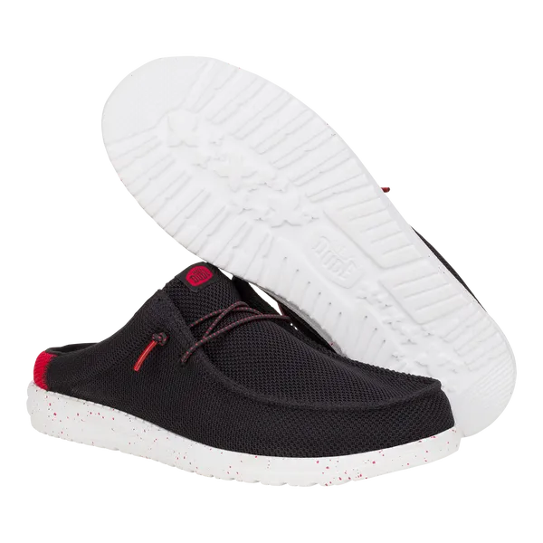 Apparel heydude Wally Slip Varsity BlackRed Mules