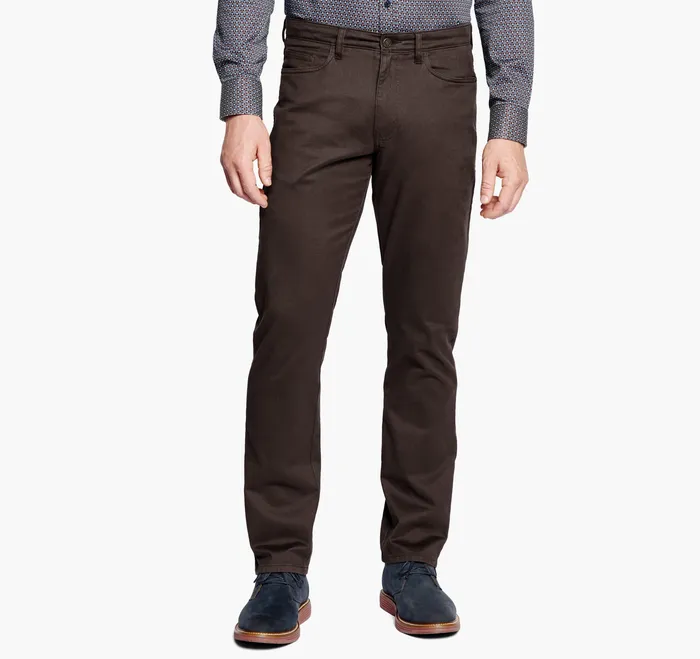 Apparel Men FivePocket Pants Brown Johnston and Murphy