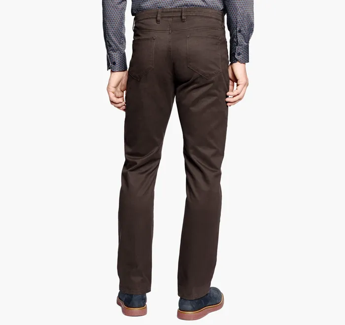 Apparel Men FivePocket Pants Brown Johnston and Murphy
