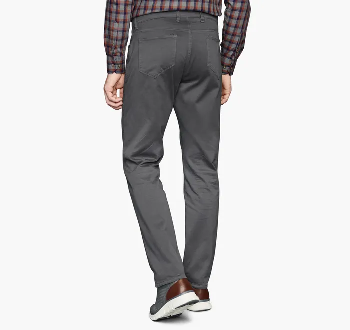 Apparel Men FivePocket Pants Dark Charcoal Johnston and Murphy