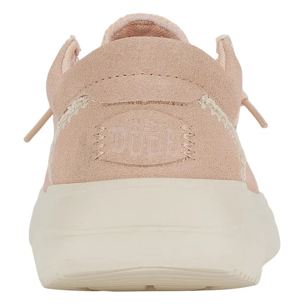Apparel Platforms heydude Wendy Comf Suede Crochet Pale PinkMulti