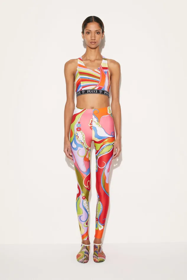 Athleisure Women PUCCI IridePrint Crop Top