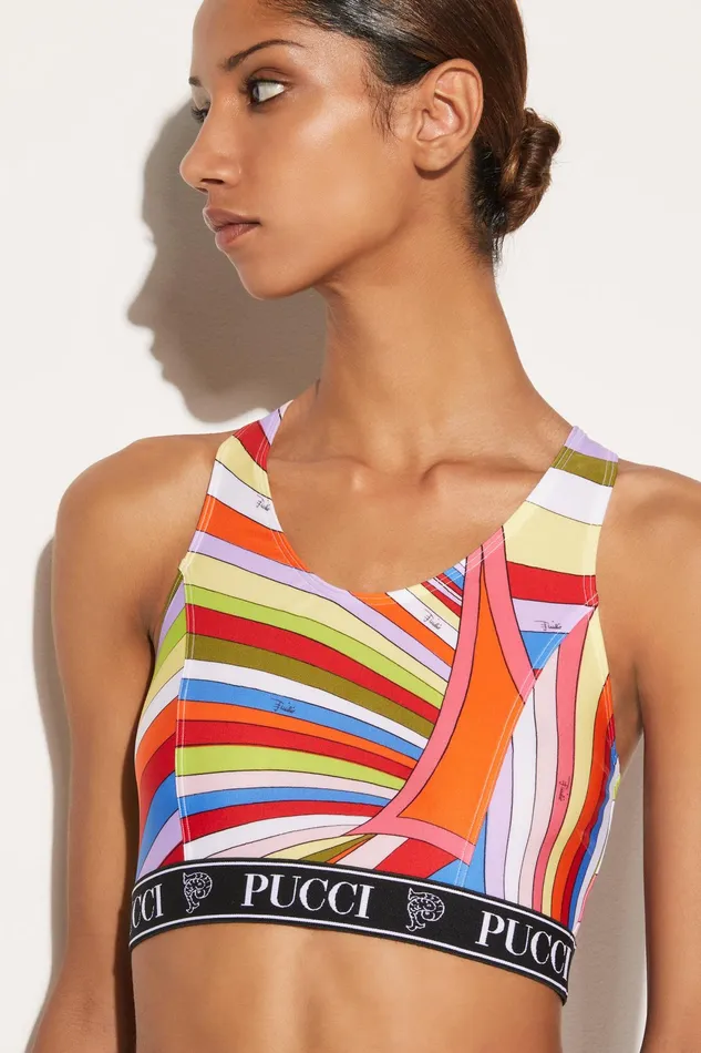 Athleisure Women PUCCI IridePrint Crop Top