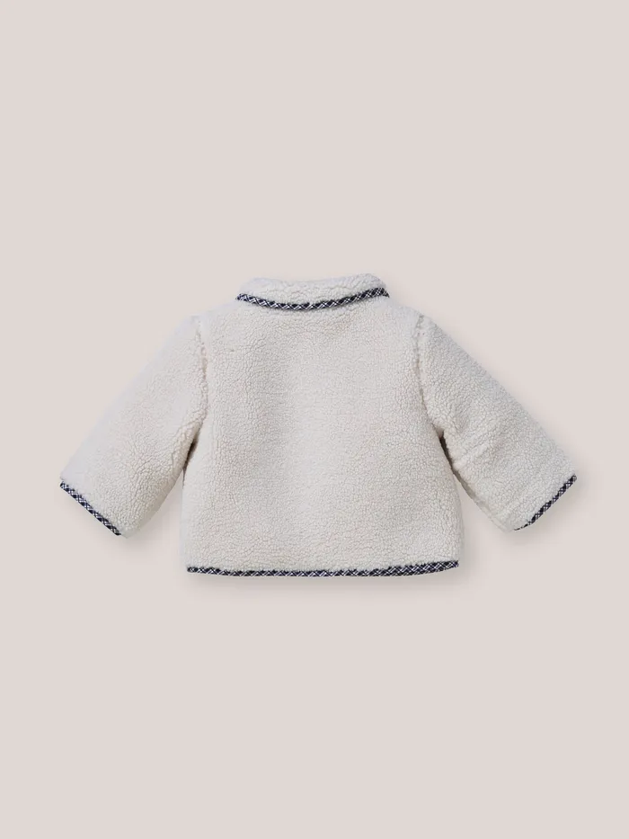 Baby Cyrillus Baby Girl Sherpa Jacket Ecru