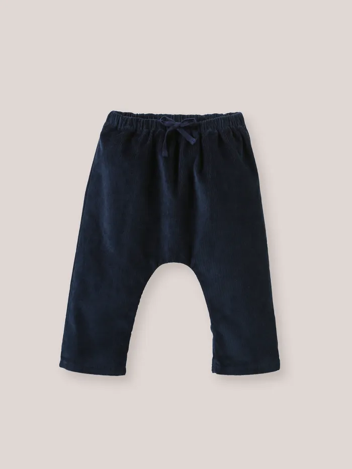 Baby Cyrillus Baby Girl Velour Harem Pants Marine