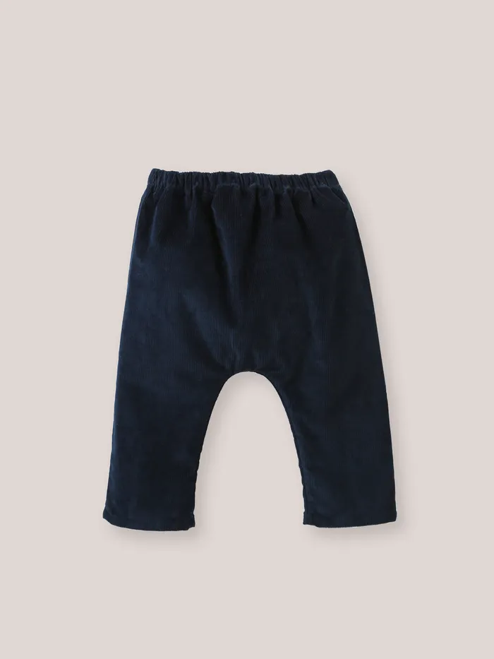 Baby Cyrillus Baby Girl Velour Harem Pants Marine