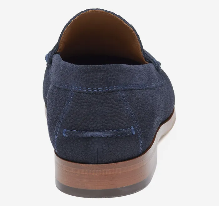 Baldwin Penny Loafer Navy English Suede Men SlipOns and Loafers Johnston and Murphy