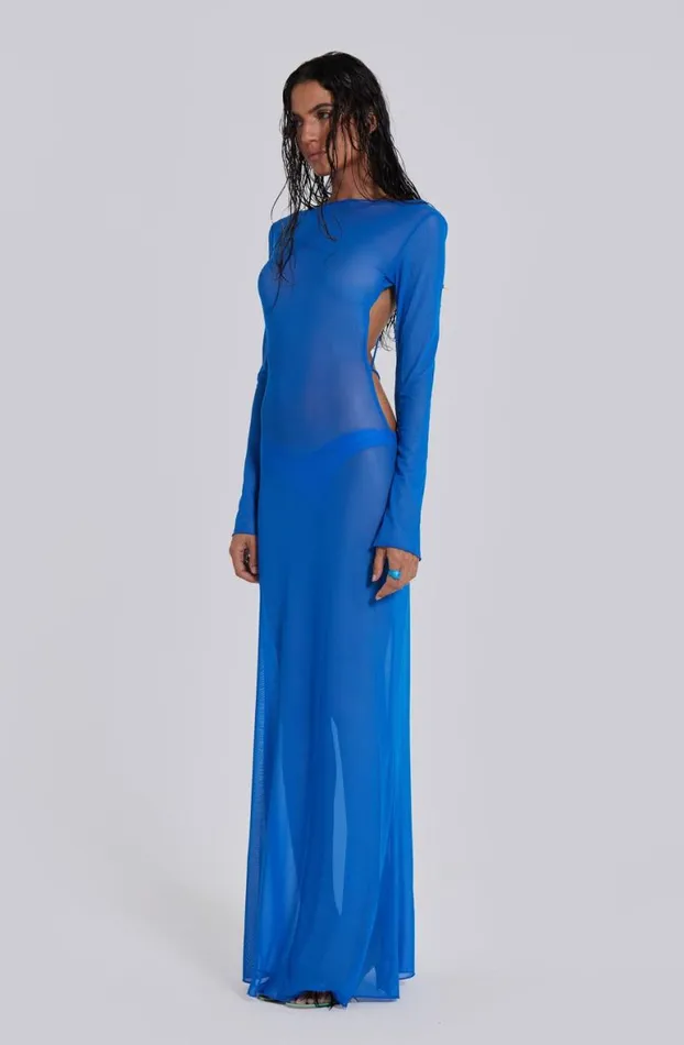 Beach Cover Ups Women Jaded London Ziva Sheer Maxi Beach Dress