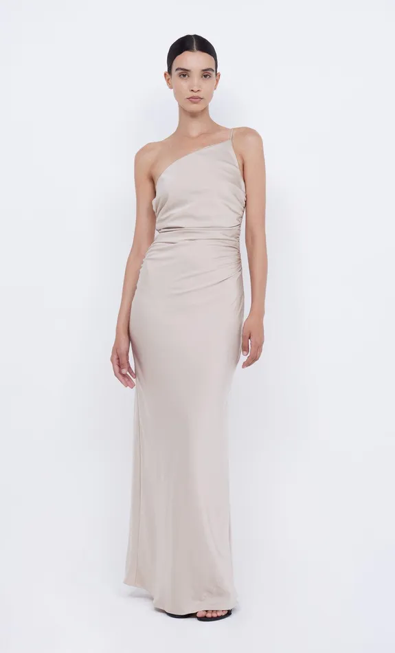 Bec Bridge Bridesmaids Dresses ETERNITY ASYM MAXI DRESS Sand 8211 Women