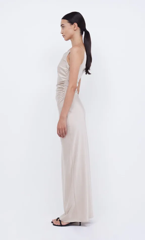 Bec Bridge Bridesmaids Dresses ETERNITY ASYM MAXI DRESS Sand 8211 Women