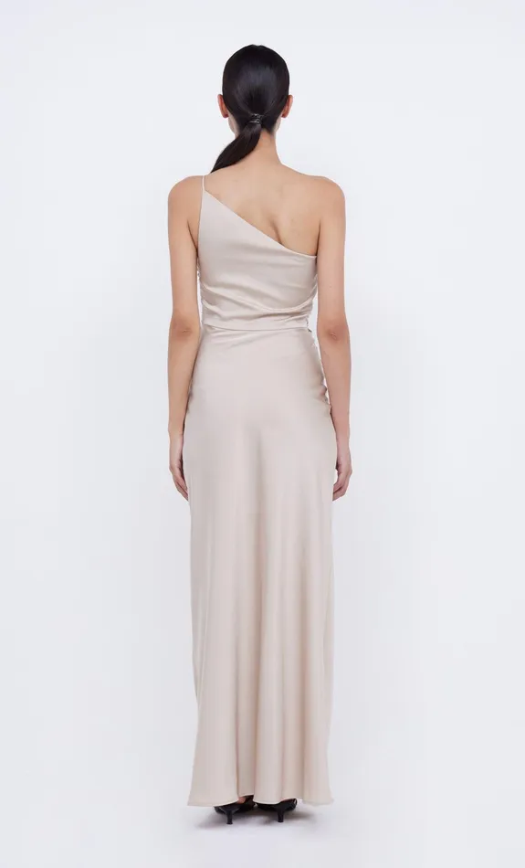 Bec Bridge Bridesmaids Dresses ETERNITY ASYM MAXI DRESS Sand 8211 Women
