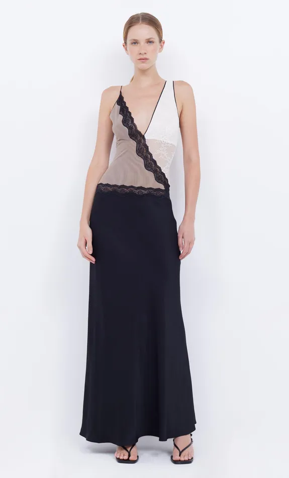 Bec Bridge Dresses ABRIELLE LACE MAXI DRESS Blacktaupeivory 8211 Women