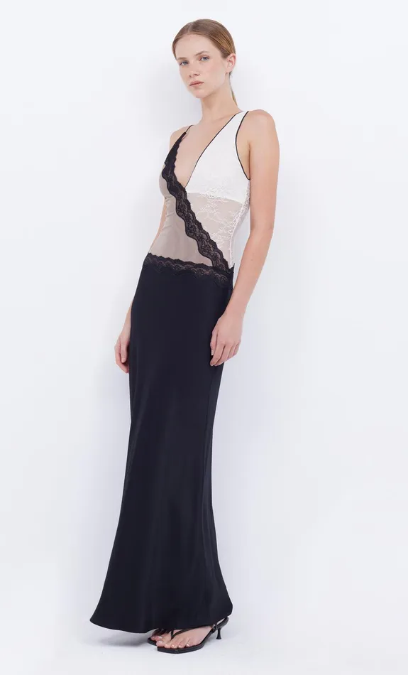 Bec Bridge Dresses ABRIELLE LACE MAXI DRESS Blacktaupeivory 8211 Women