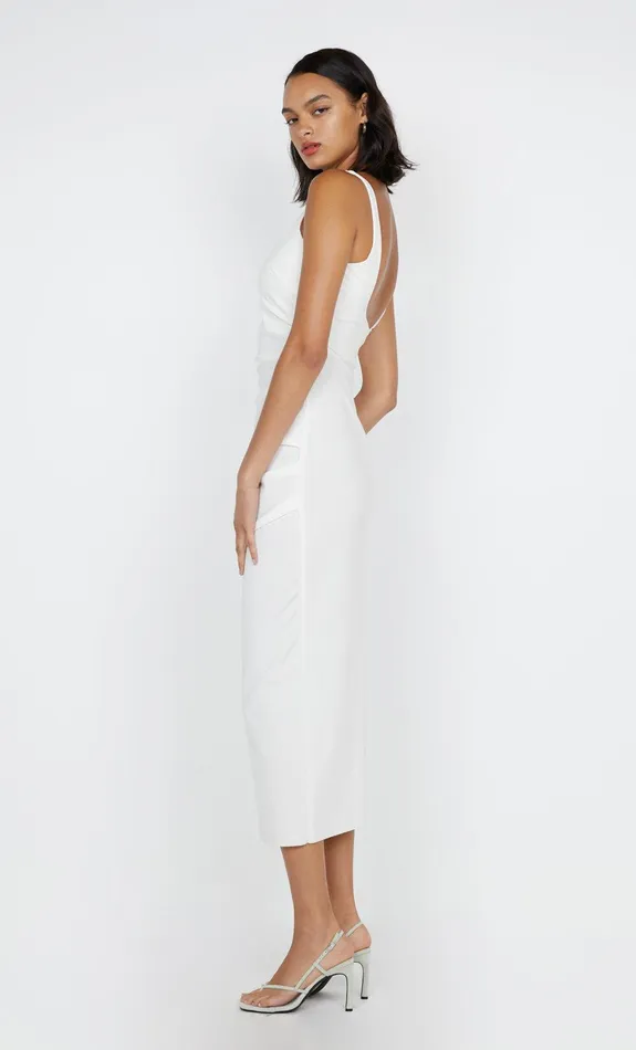 Bec Bridge Dresses AVELINE TUCK MIDI DRESS White 8211 Women