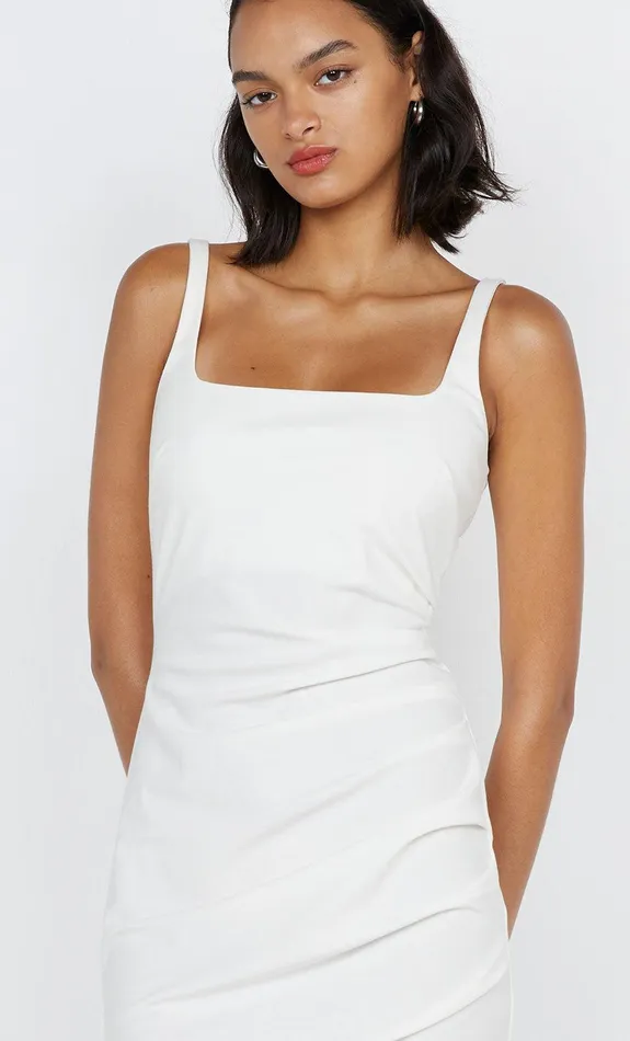 Bec Bridge Dresses AVELINE TUCK MIDI DRESS White 8211 Women