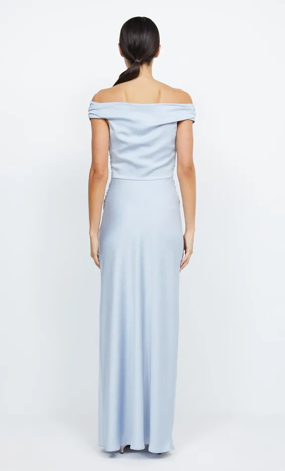 Bec Bridge Dresses ETERNITY OFF SHOULDER MAXI Dusty Blue 8211 Women