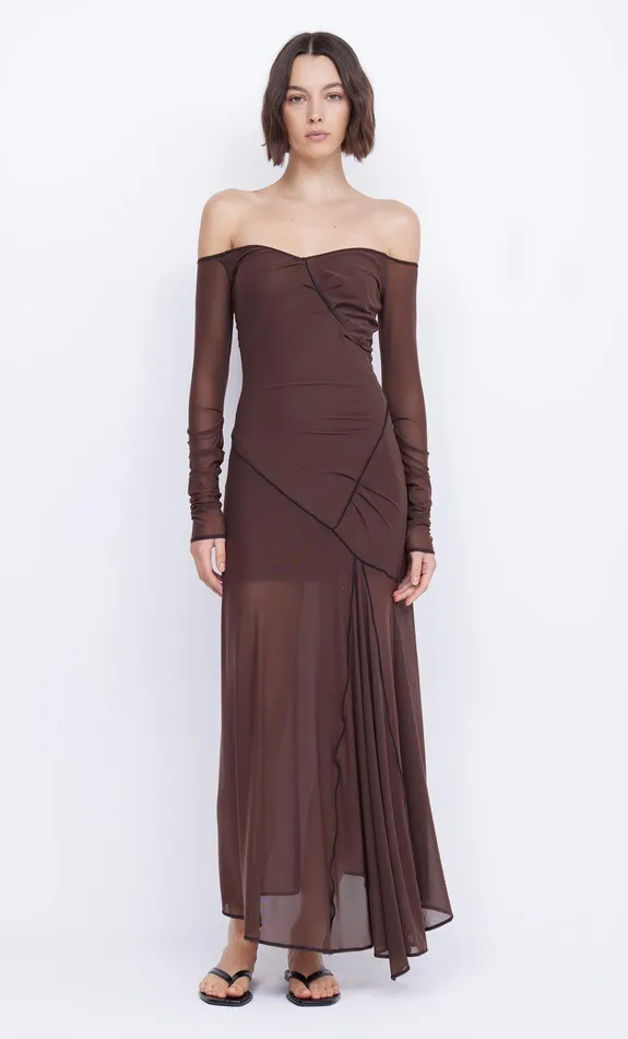 Bec Bridge Dresses ISADORA LONG SLEEVE DRESS Chocolateblack 8211 Women