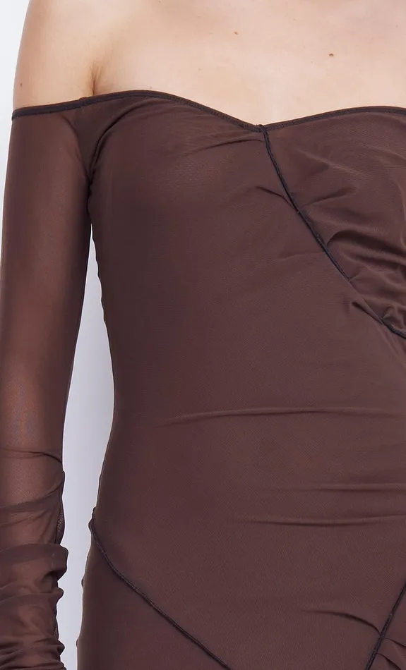 Bec Bridge Dresses ISADORA LONG SLEEVE DRESS Chocolateblack 8211 Women