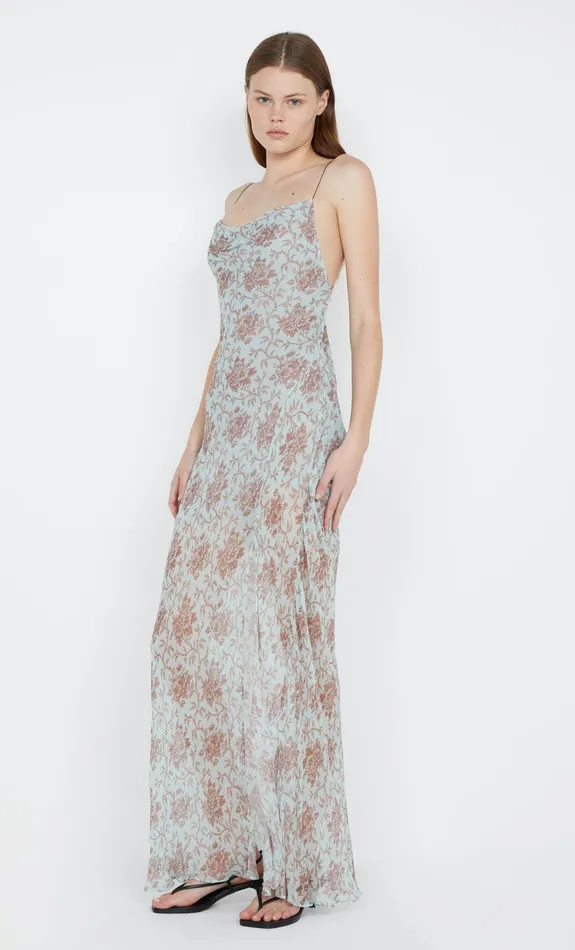 Bec Bridge Dresses LYLOU MAXI DRESS Juniper Floral 8211 Women