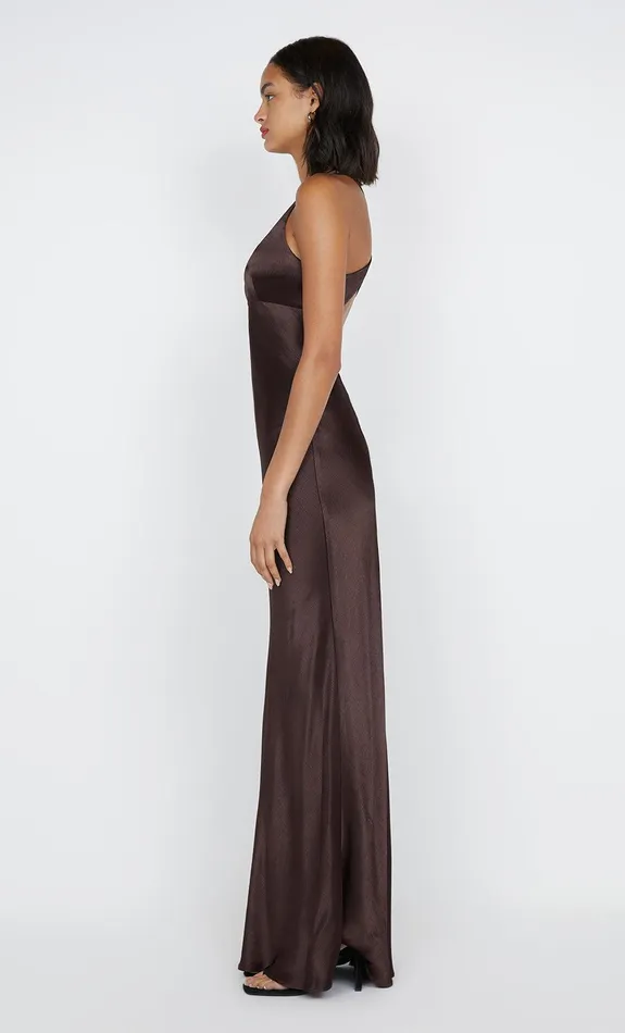 Bec Bridge Dresses MAXINA CROSSOVER DRESS Dark Chocolate 8211 Women