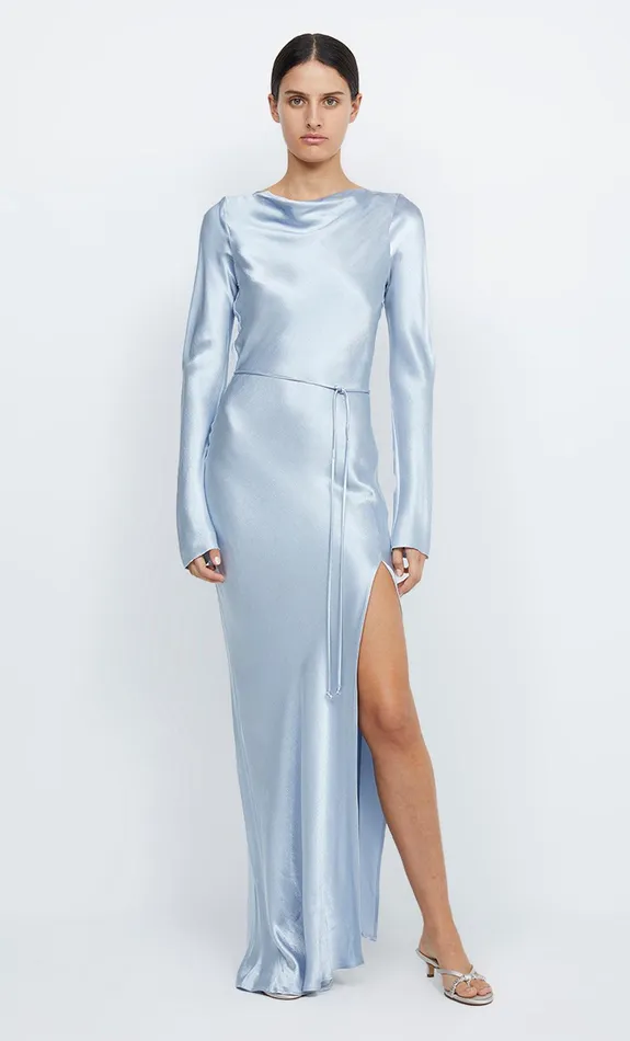 Bec Bridge Dresses MOON DANCE LONG SLEEVE MAXI DRESS Dusty Blue 8211 Women