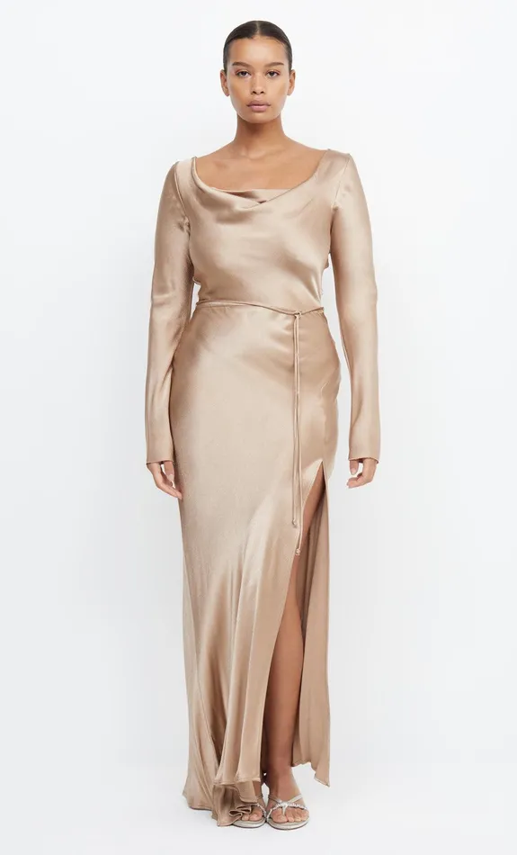 Bec Bridge Dresses MOON DANCE LONG SLEEVE MAXI DRESS Golden 8211 Women