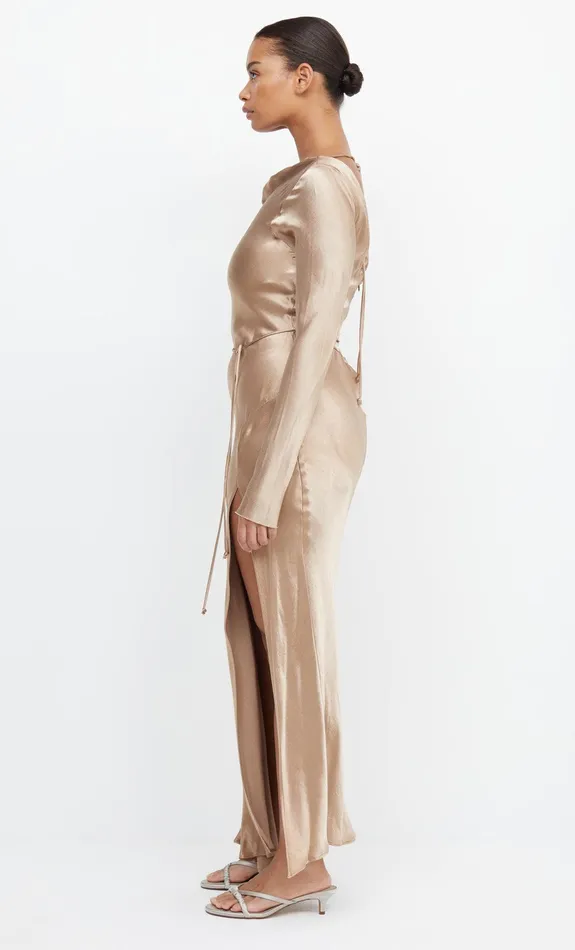 Bec Bridge Dresses MOON DANCE LONG SLEEVE MAXI DRESS Golden 8211 Women